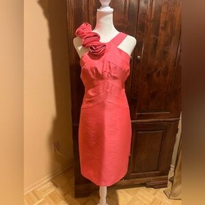 London Times coral evening / formal/ prom dress. Zipper in back. Lined. Size 14